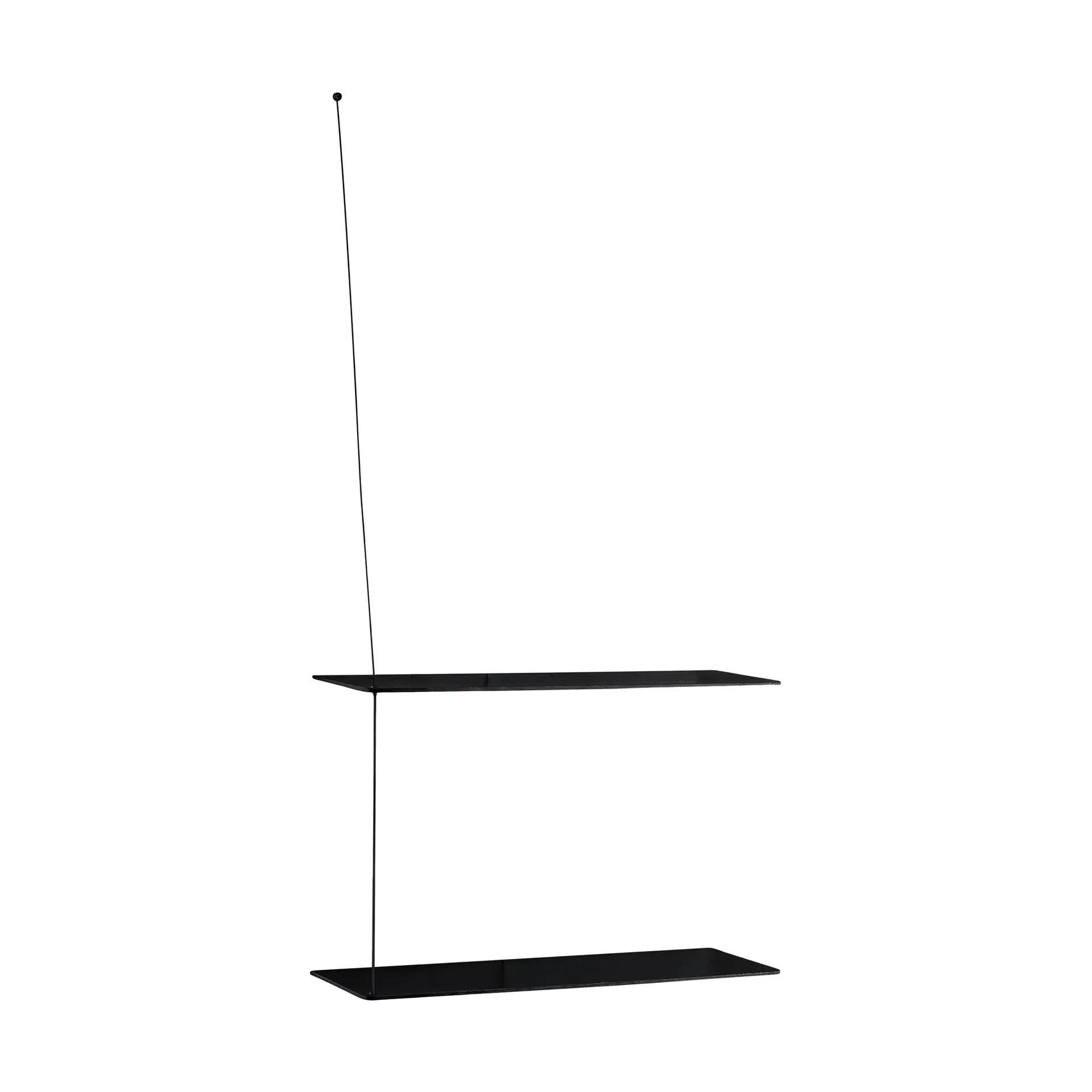 Estantería Stedge, Roble negro-negro, 2 estantes, 60 cm Woud Estantería Stedge, Roble negro-negro, 2 estantes, 60 cm Woud