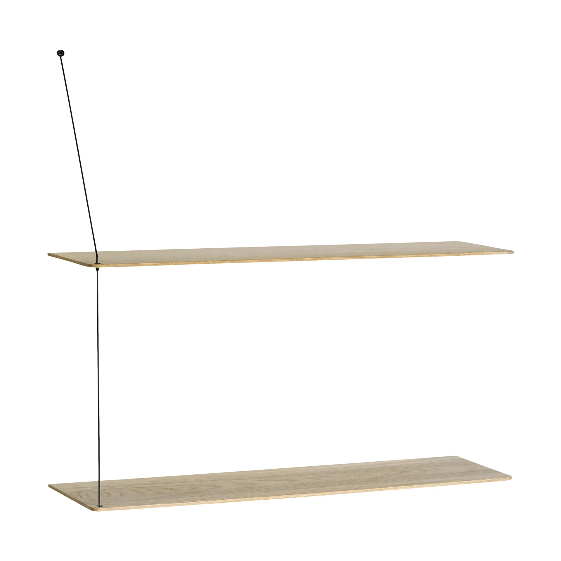 Estantería Stedge, Roble pigmentado en blanco-negro, 80 cm, 2 estantes Woud