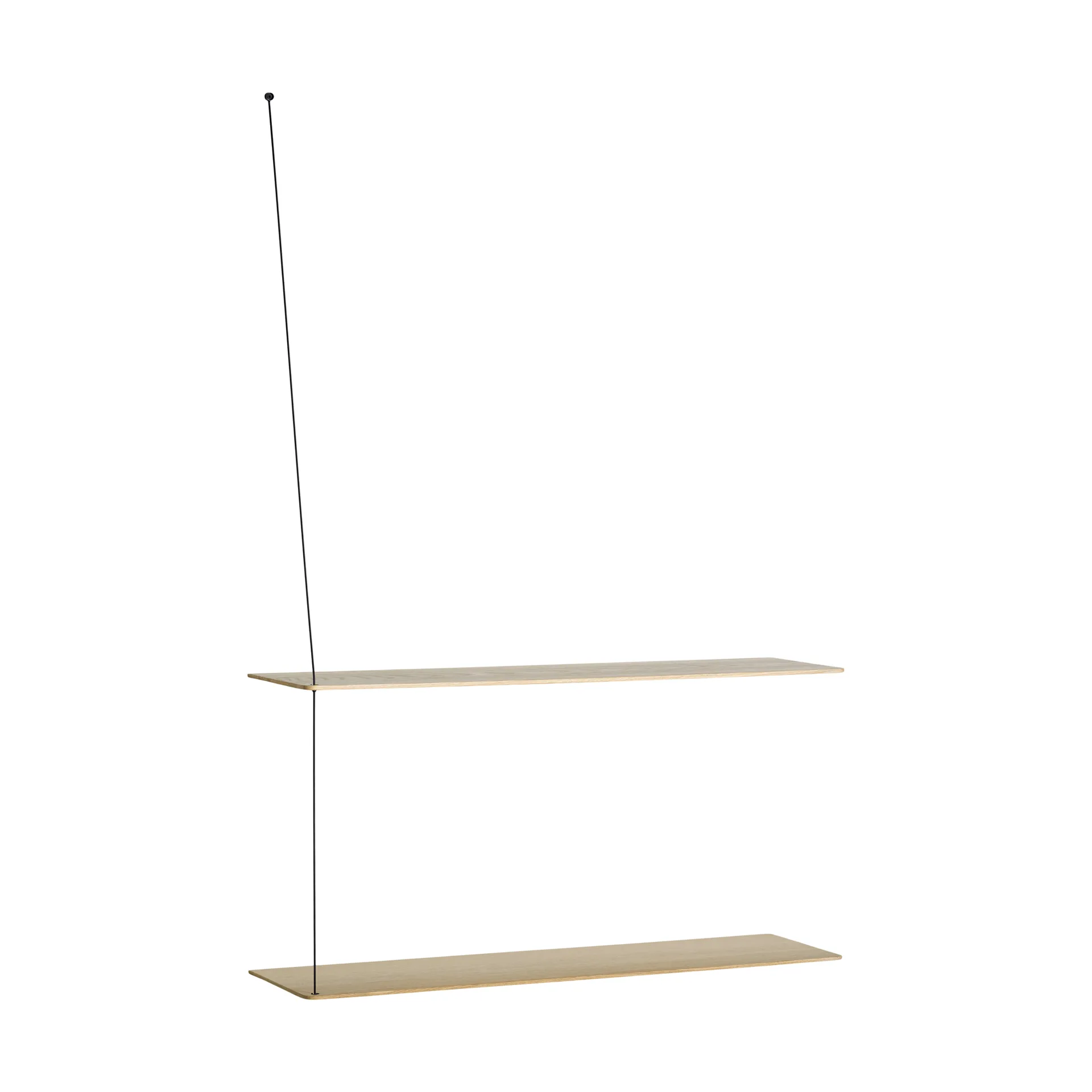Estantería Stedge, Roble pigmentado en blanco-negro, 80 cm, 2 estantes Woud