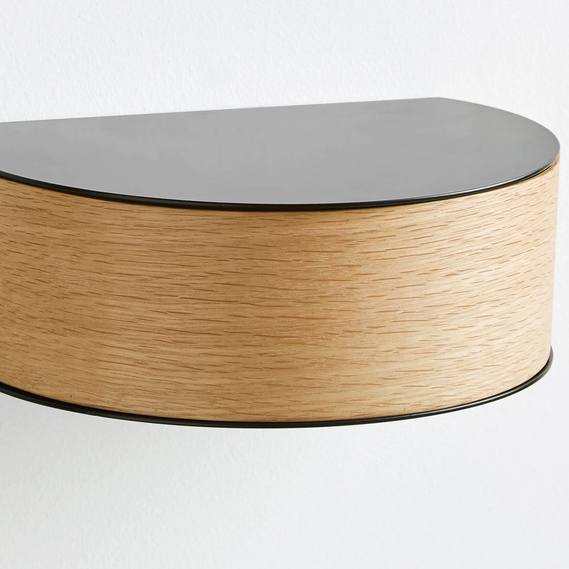 Estantería Wallie, negro, roble Woud