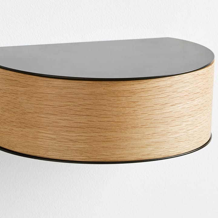 Estantería Wallie, negro, roble Woud