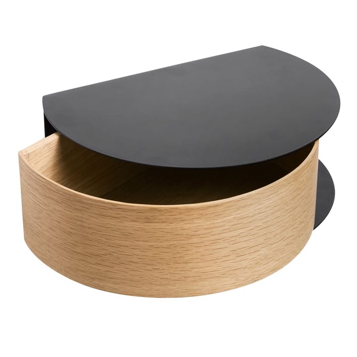 Estantería Wallie, negro, roble Woud