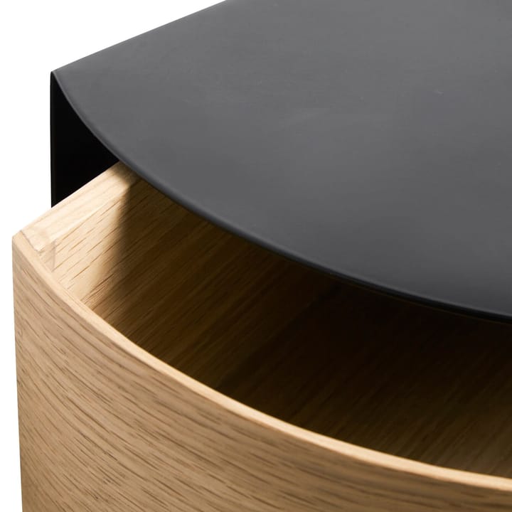 Estantería Wallie, negro, roble Woud