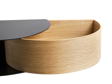 Estantería Wallie - negro, roble - Woud
