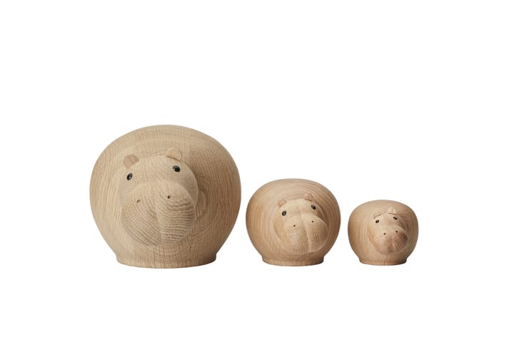 Figura de madera Hibo hipopótamo, Mini Woud