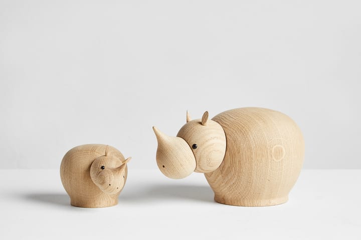 Figura de madera Rina rinocerante, Medium Woud