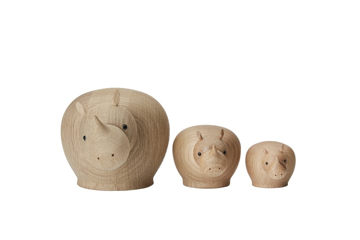 Figura de madera Rina rinocerante, Mini Woud