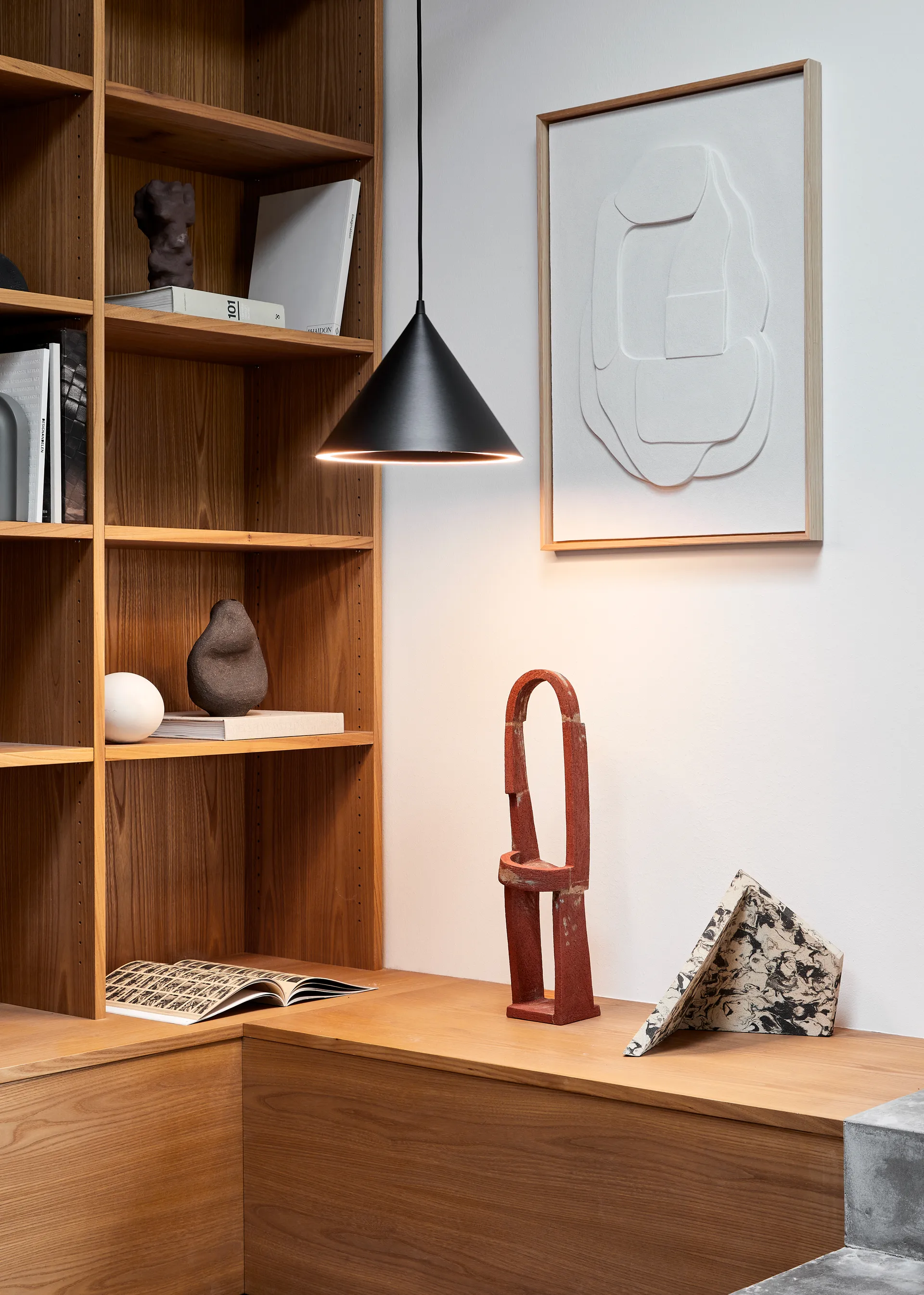 Lámpara colgante Annular small, Black Woud