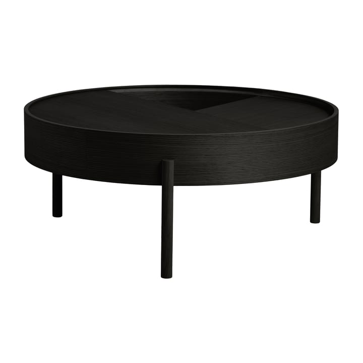 Mesa auxiliar Arc Ø89 cm - Fresno pintado negro - Woud