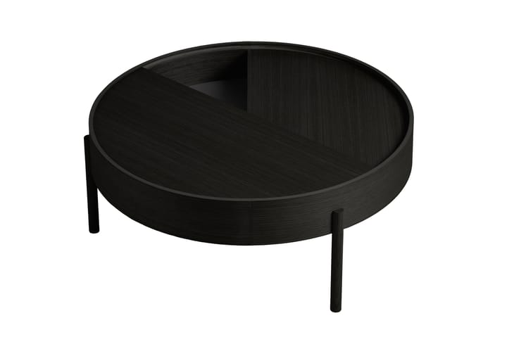 Mesa auxiliar Arc Ø89 cm, Fresno pintado negro Woud