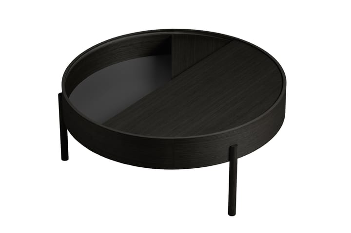 Mesa auxiliar Arc Ø89 cm, Fresno pintado negro Woud