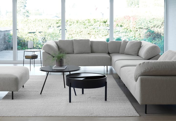 Mesa auxiliar Arc Ø89 cm, Fresno pintado negro Woud