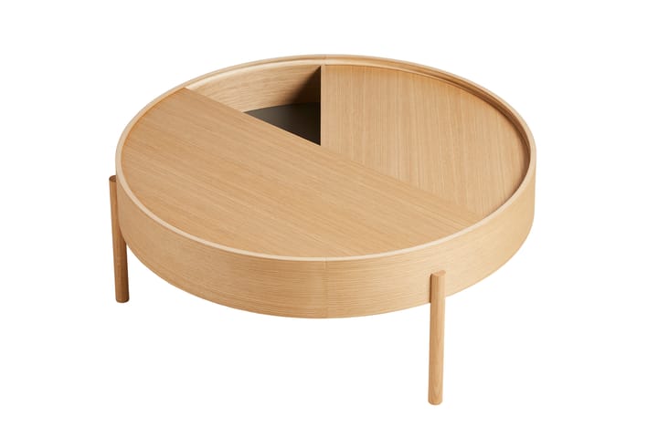 Mesa auxiliar Arc Ø89 cm, Roble tratado con aceite Woud
