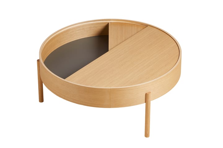 Mesa auxiliar Arc Ø89 cm, Roble tratado con aceite Woud
