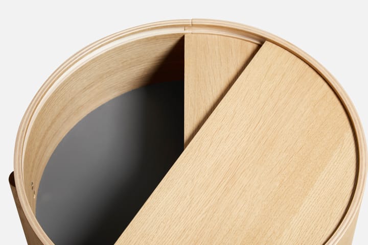 Mesa auxiliar Arc, Roble pigmentado blanco Woud