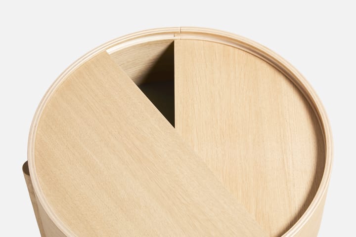 Mesa auxiliar Arc, Roble pigmentado blanco Woud