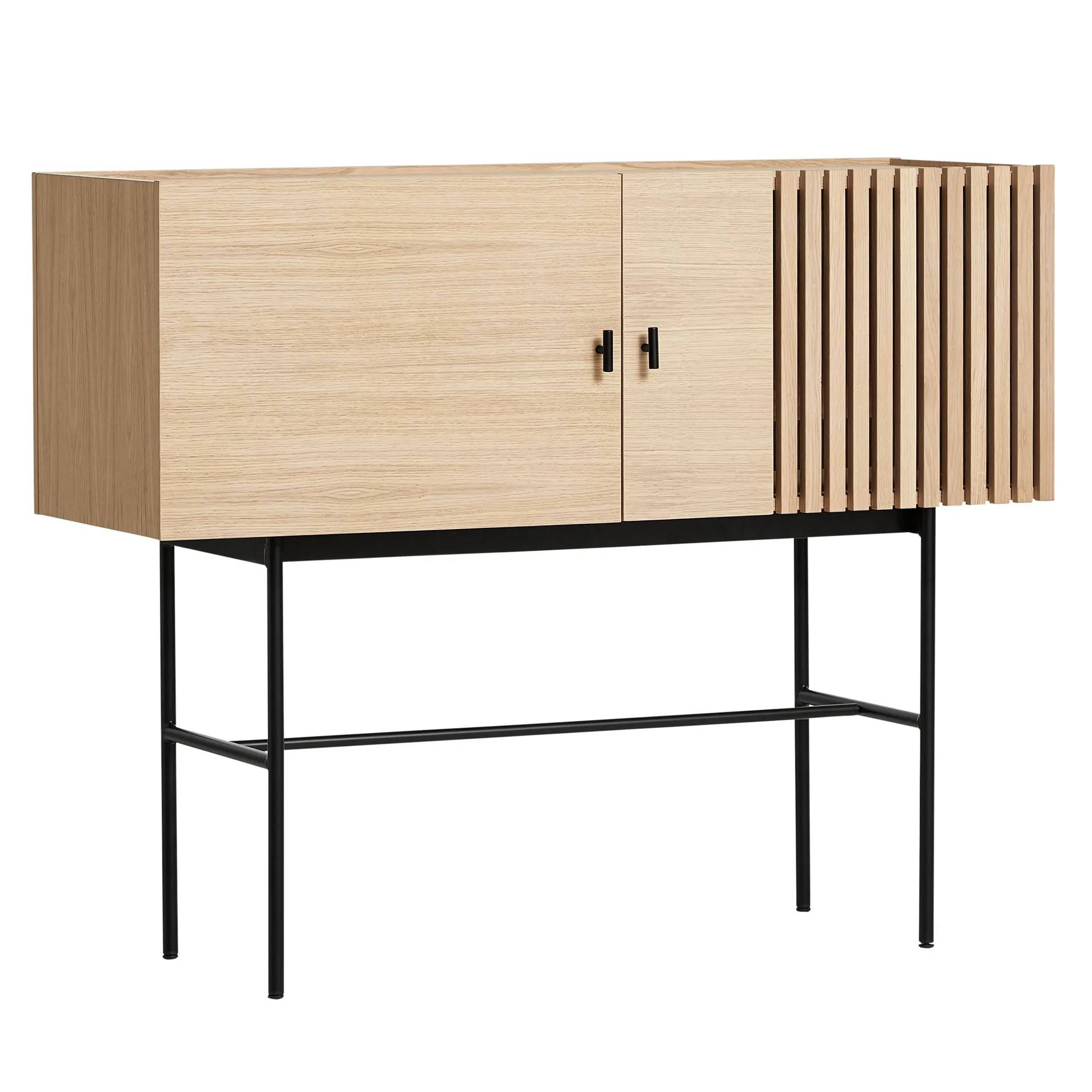 Mesa auxiliar Array, 120 cm, Roble pigmentado blanco Woud