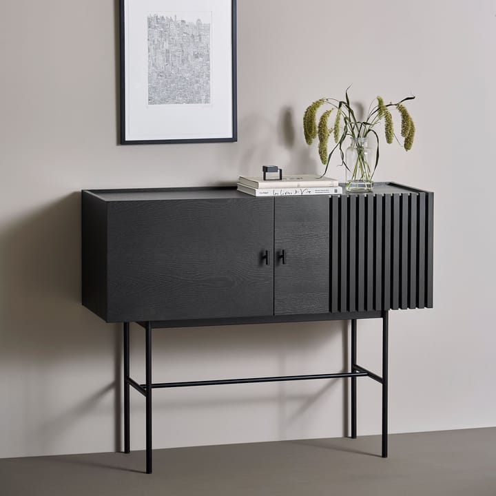 Mesa auxiliar Array, 120 cm, Roble pintado de negro Woud