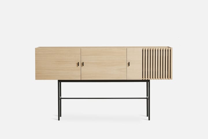 Mesa auxiliar Array, 180 cm, Roble pigmentado blanco Woud
