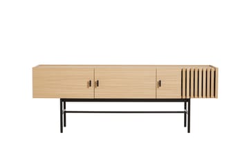 Mesa auxiliar Array baja, 150 cm - Roble pigmentado blanco - Woud