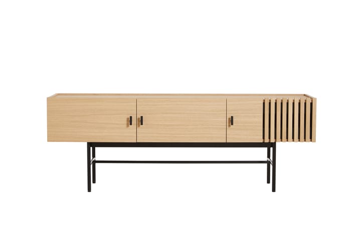 Mesa auxiliar Array baja, 150 cm, Roble pigmentado blanco Woud