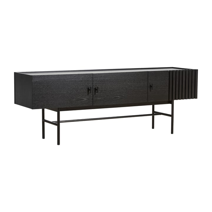 Mesa auxiliar Array baja, 150 cm - Roble pintado negro - Woud