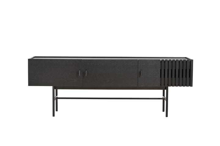 Mesa auxiliar Array baja, 150 cm, Roble pintado negro Woud