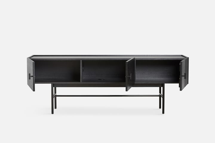 Mesa auxiliar Array baja, 150 cm, Roble pintado negro Woud