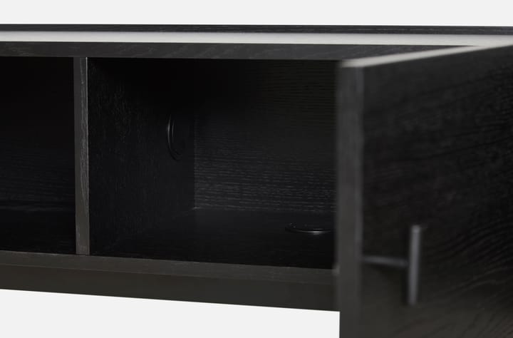 Mesa auxiliar Array baja, 150 cm, Roble pintado negro Woud