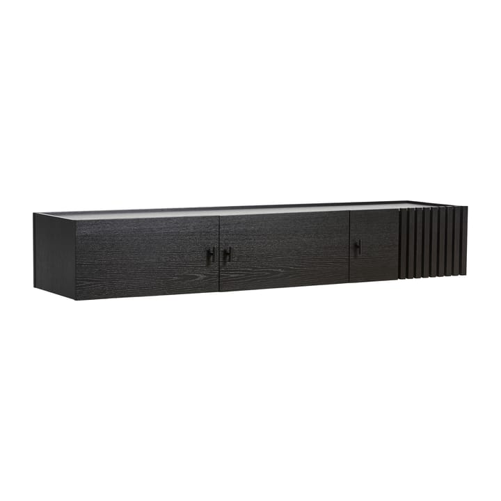 Mesa auxiliar de pared Array, 150 cm - Roble pintado negro - Woud