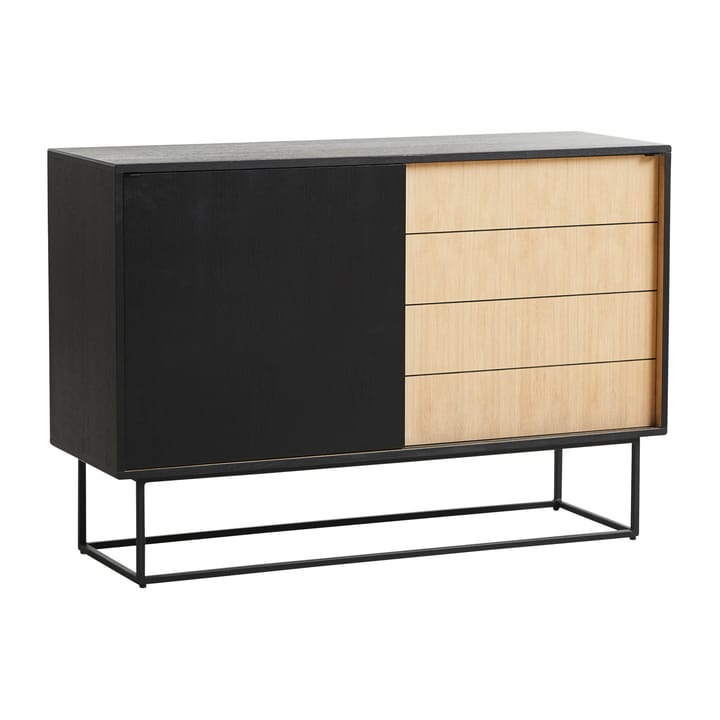 Mesa auxiliar Virka, alto 120 cm - Negro - roble - Woud