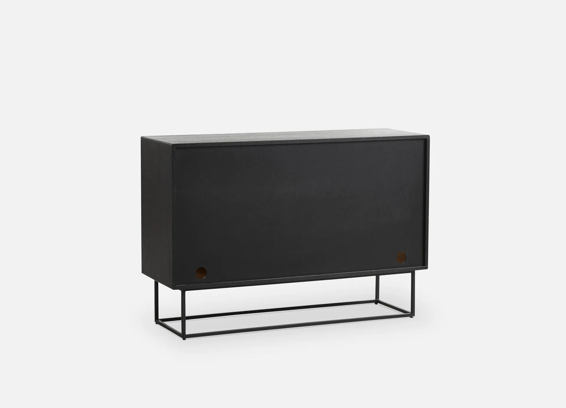 Mesa auxiliar Virka, alto 120 cm, Negro - roble Woud