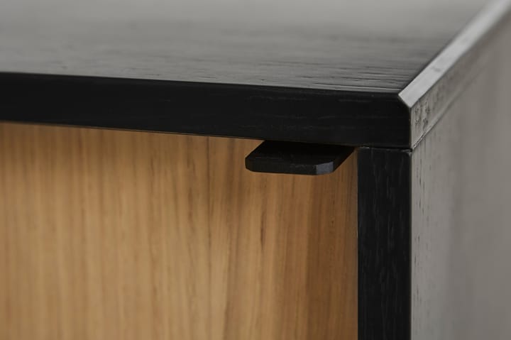 Mesa auxiliar Virka, alto 120 cm, Negro - roble Woud