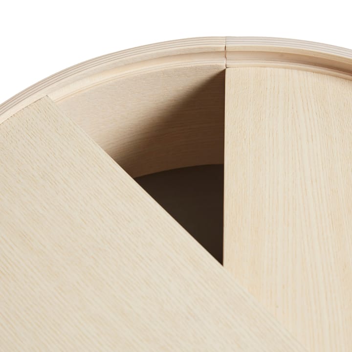 Mesa de centro Arc Ø66 cm, ceniza pigmentada de blanco Woud