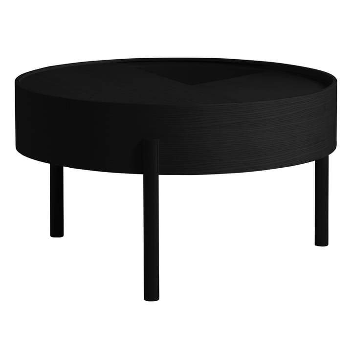 Mesa de centro Arc Ø66 cm - ceniza teñida de negro ceniza - Woud