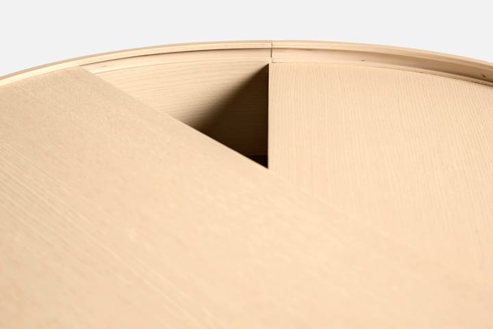 Mesa de centro Arc Ø66 cm, Roble pigmentado blanco Woud