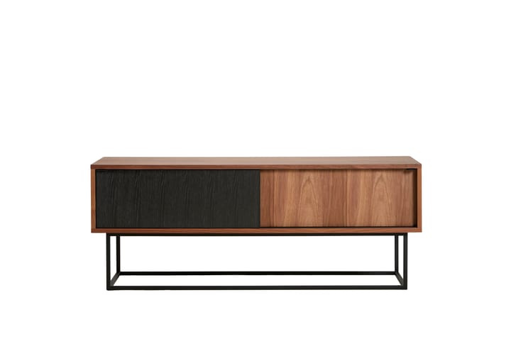 Mueble TV Virka, Negro - nogal Woud