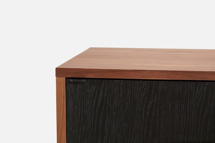 Mueble TV Virka, Negro - nogal Woud