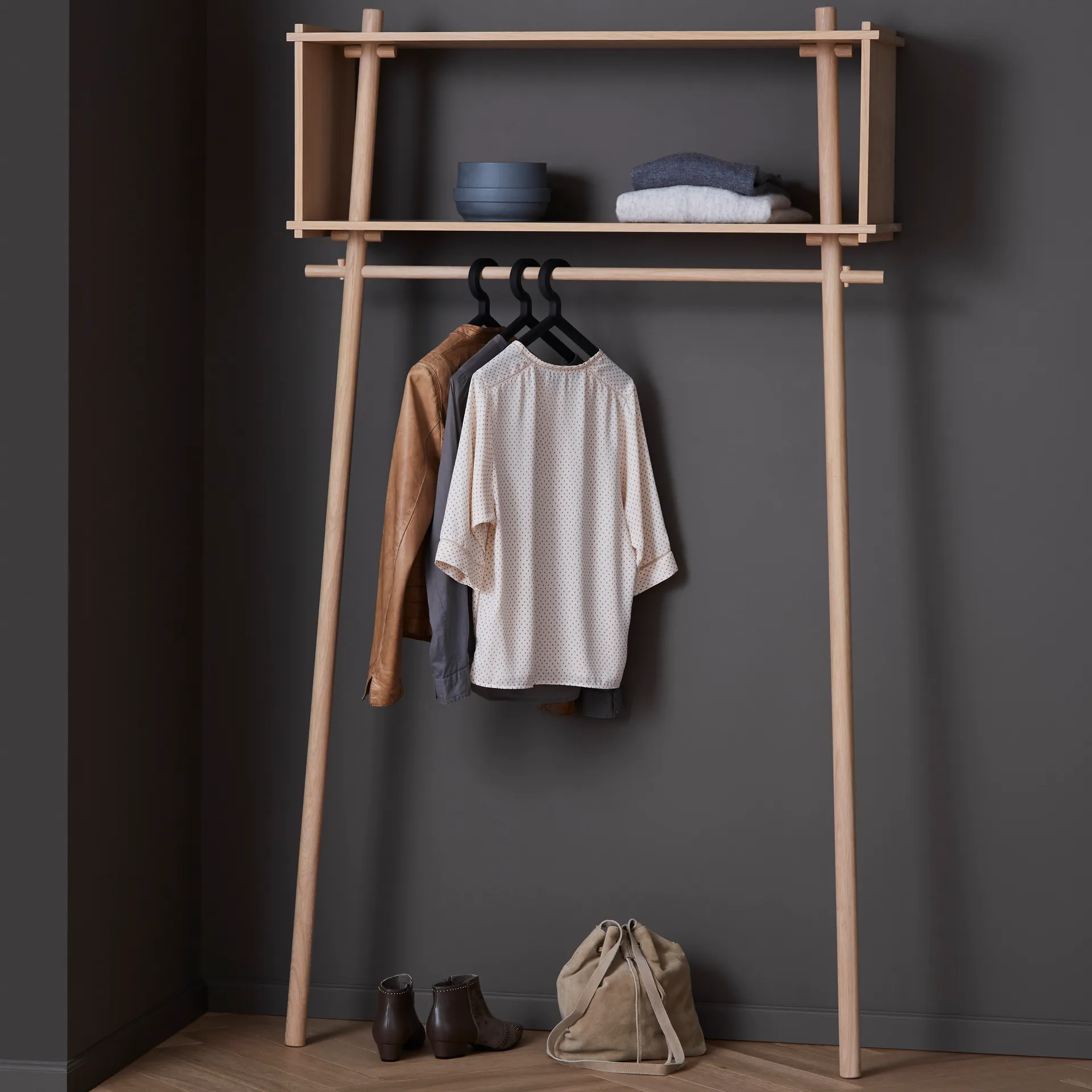 Percha Illusion, 3-pack, negro Woud