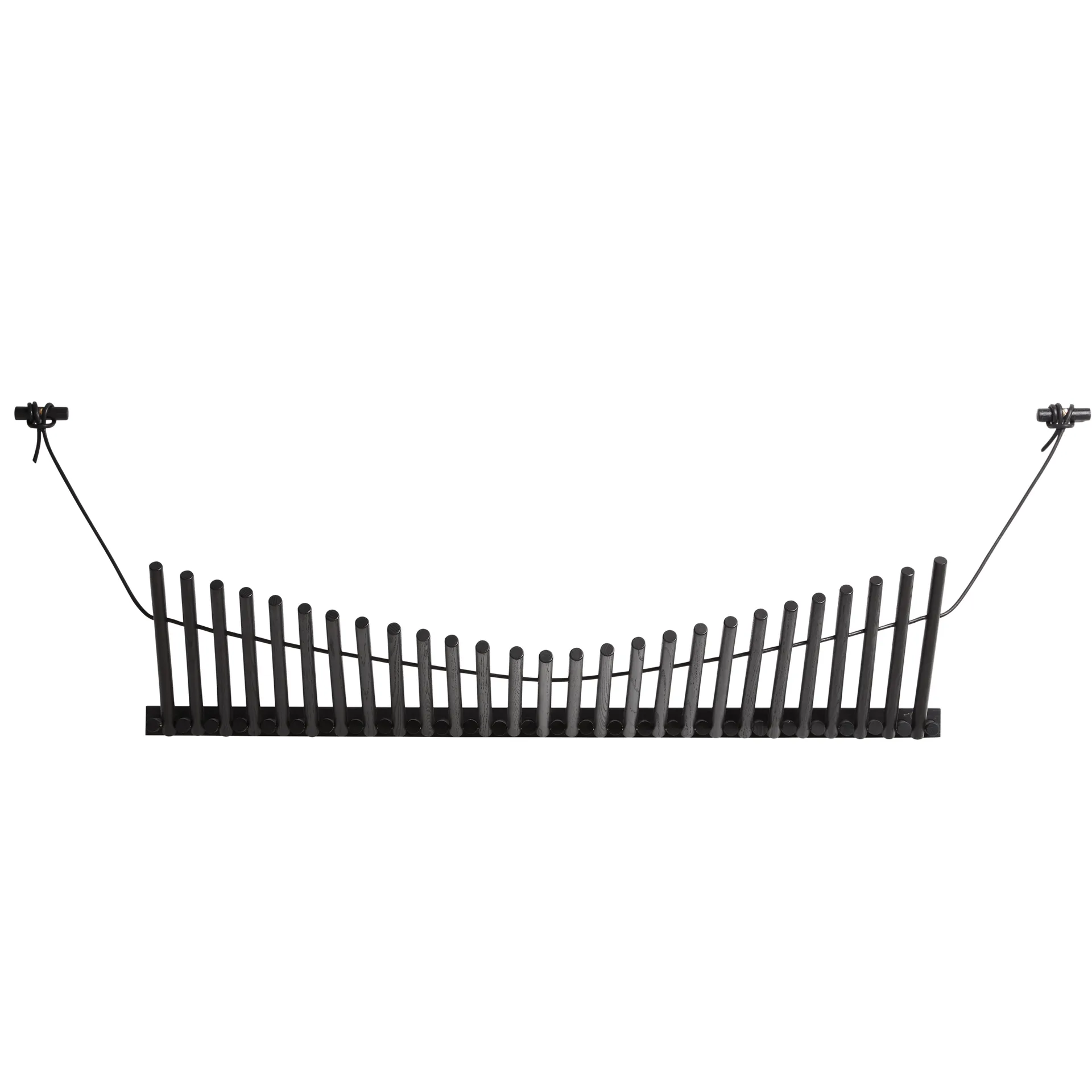 Perchero Knaegt, roble pintado de negro Woud