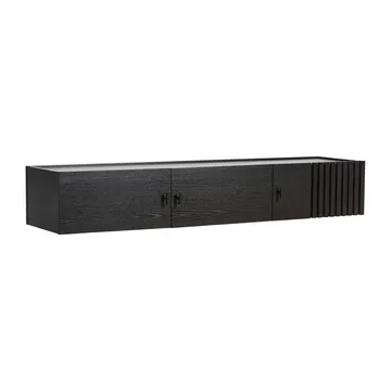 Sideboard de pared Array, 150 cm - Roble pintado negro - Woud