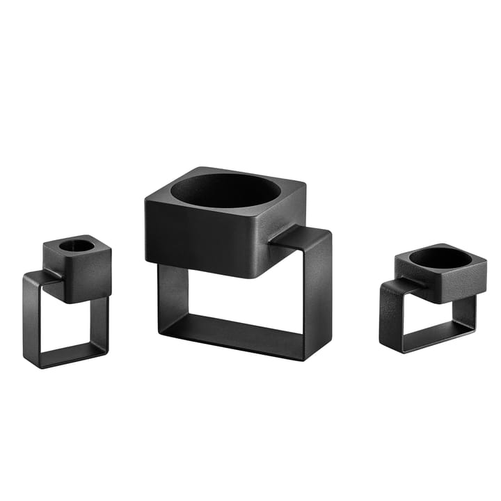 Soporte para velas bajas Top - negro - Woud