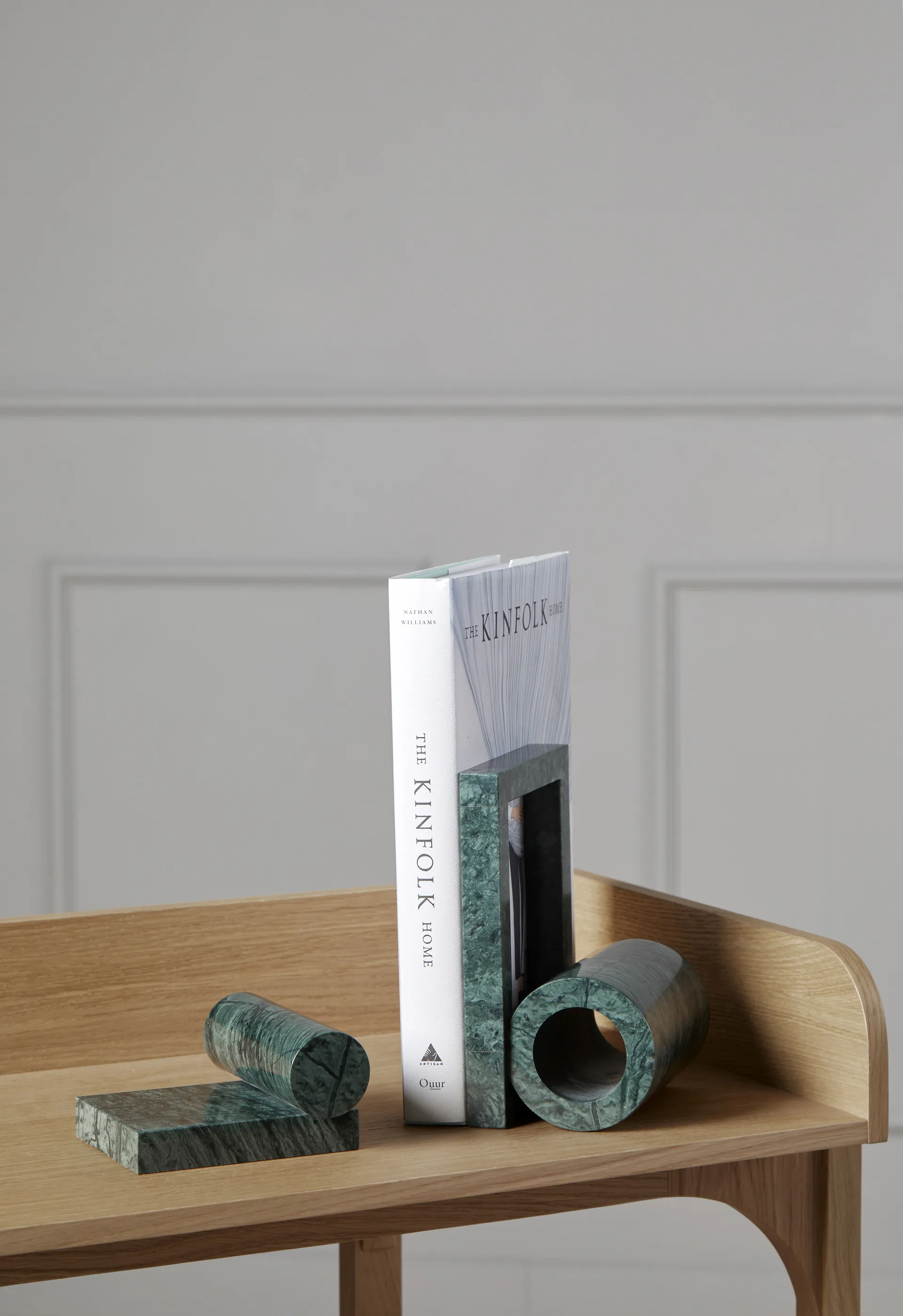 Sujetalibros Booknd mármol, Verde Woud