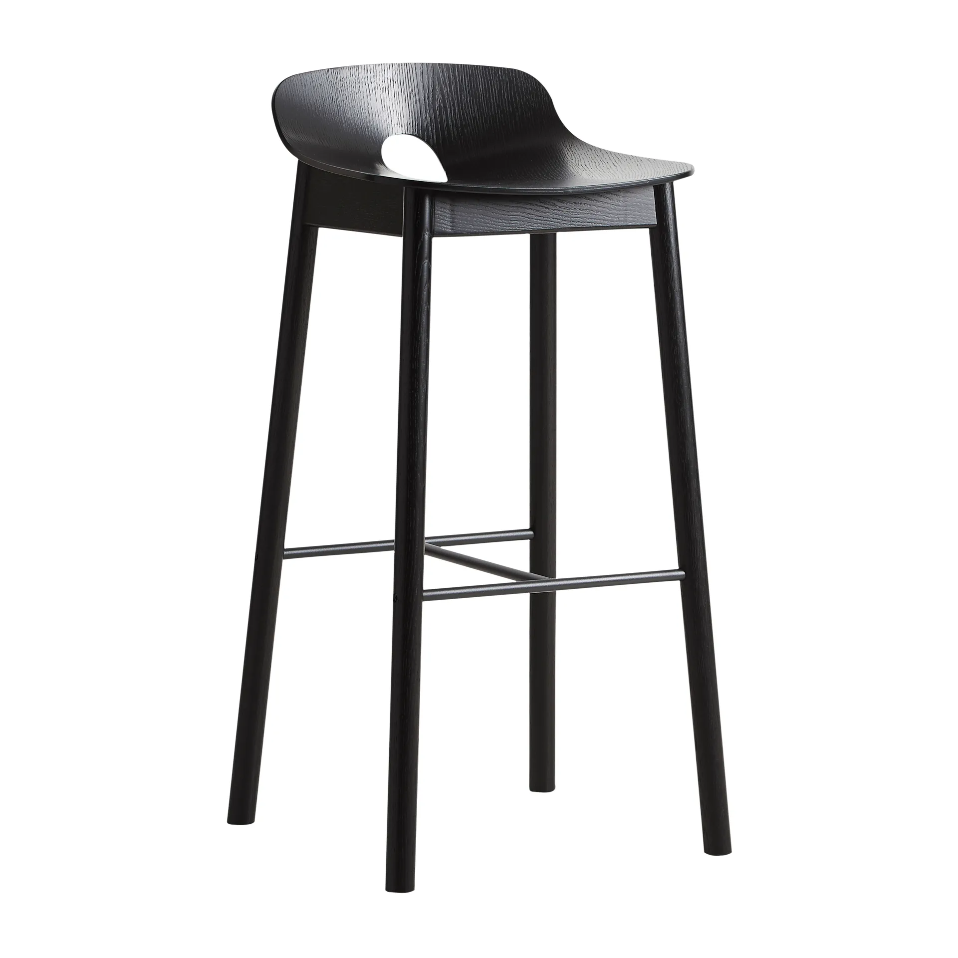 Taburete de bar Mono, negro Woud