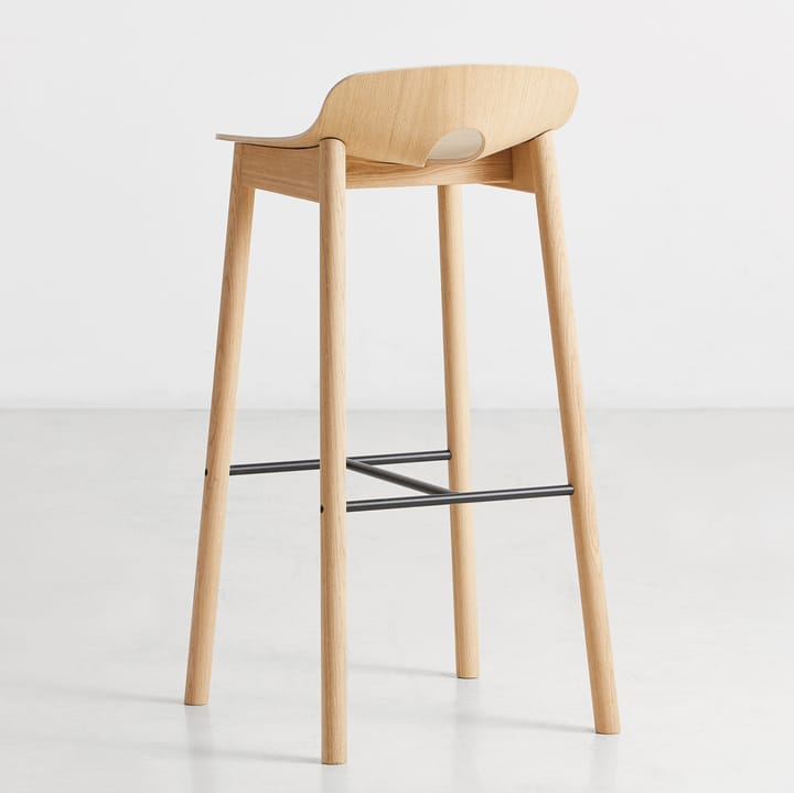 Taburete de bar Mono, roble barnizado Woud