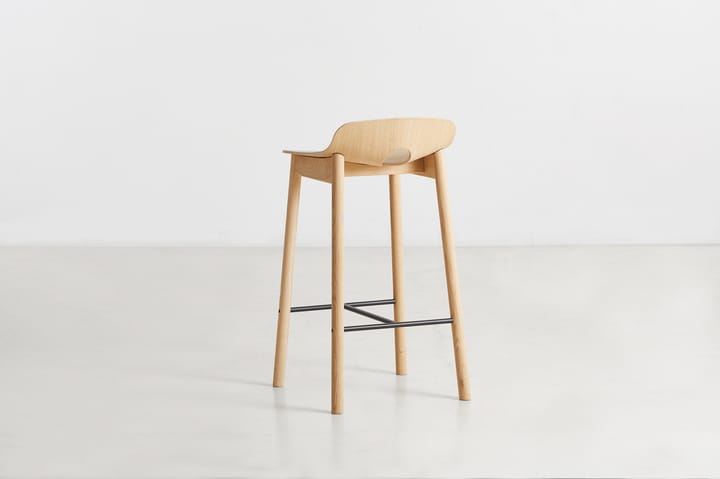 Taburete Mono 65 cm, Roble pigmentado blanco Woud