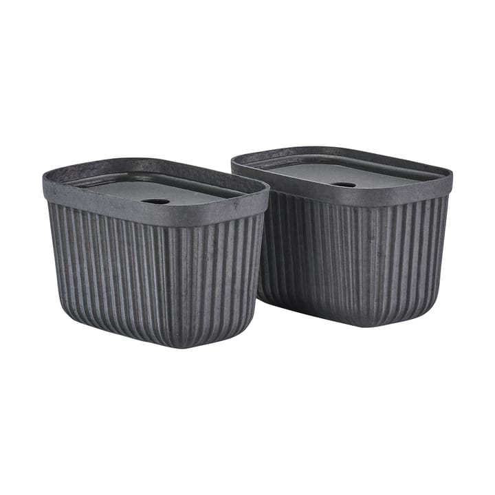 3 Cajas de almacenamiento Pulp 15x23 cm - Black - Zone Denmark