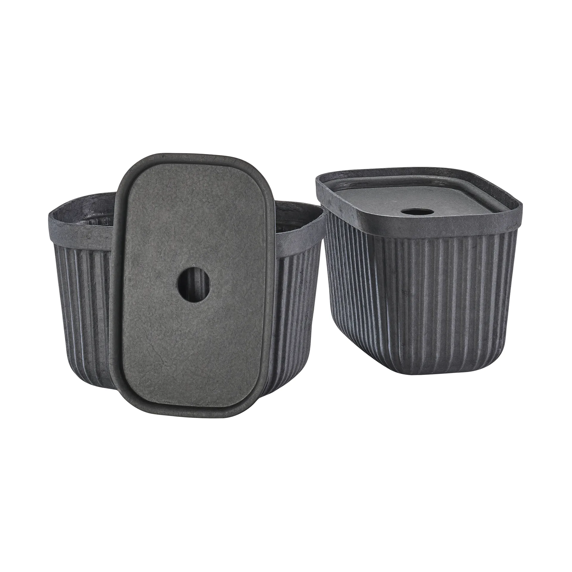 3 Cajas de almacenamiento Pulp 15x23 cm, Black Zone Denmark