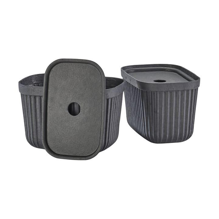 3 Cajas de almacenamiento Pulp 15x23 cm, Black Zone Denmark