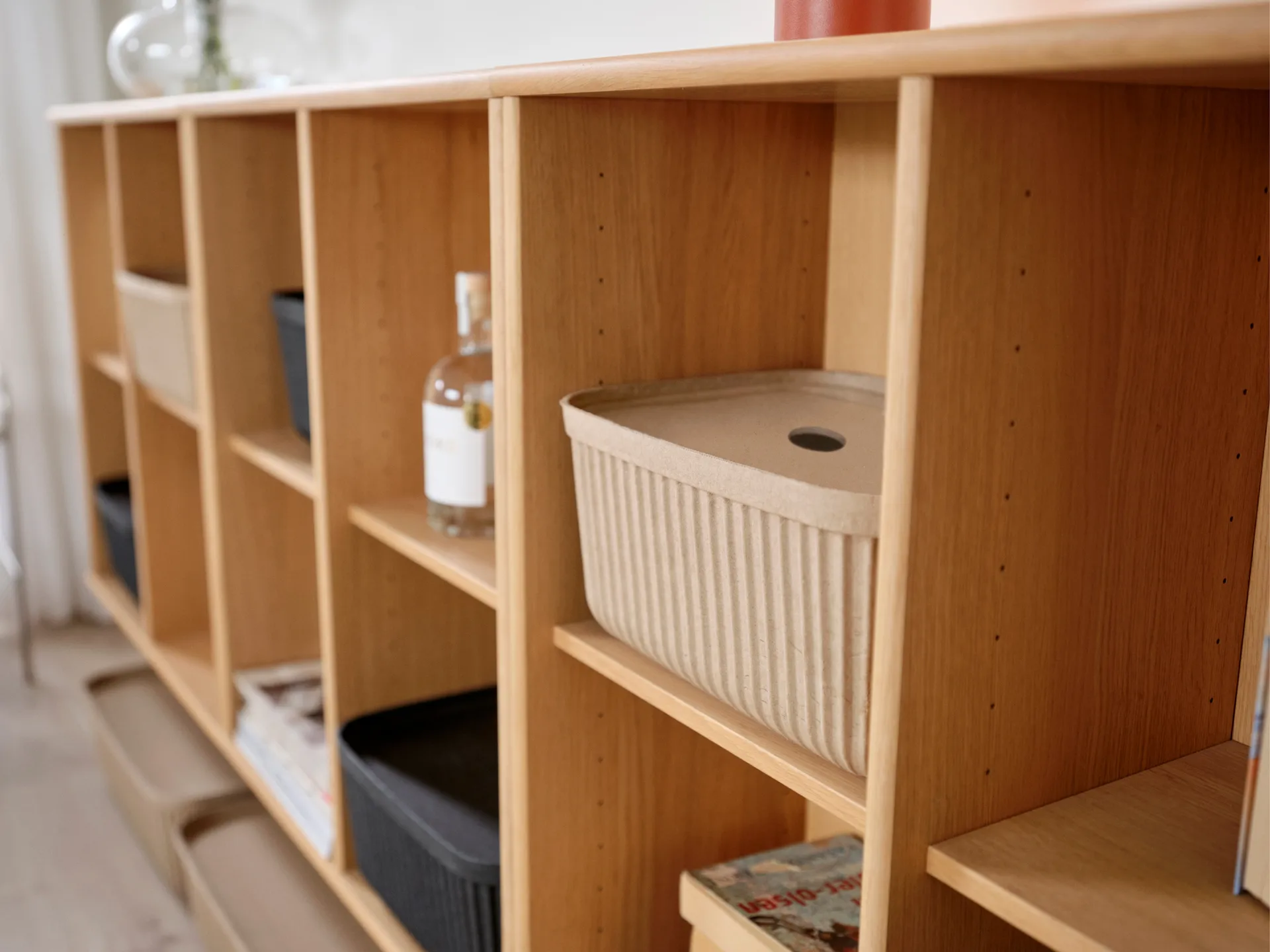 4 Cajas de almacenamiento Pulp 23x32 cm, Natural Brown Zone Denmark